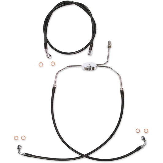 Kit de línea de freno delantero XR de acero inoxidable Extreme Response - Kit de línea de freno - XR - Negro