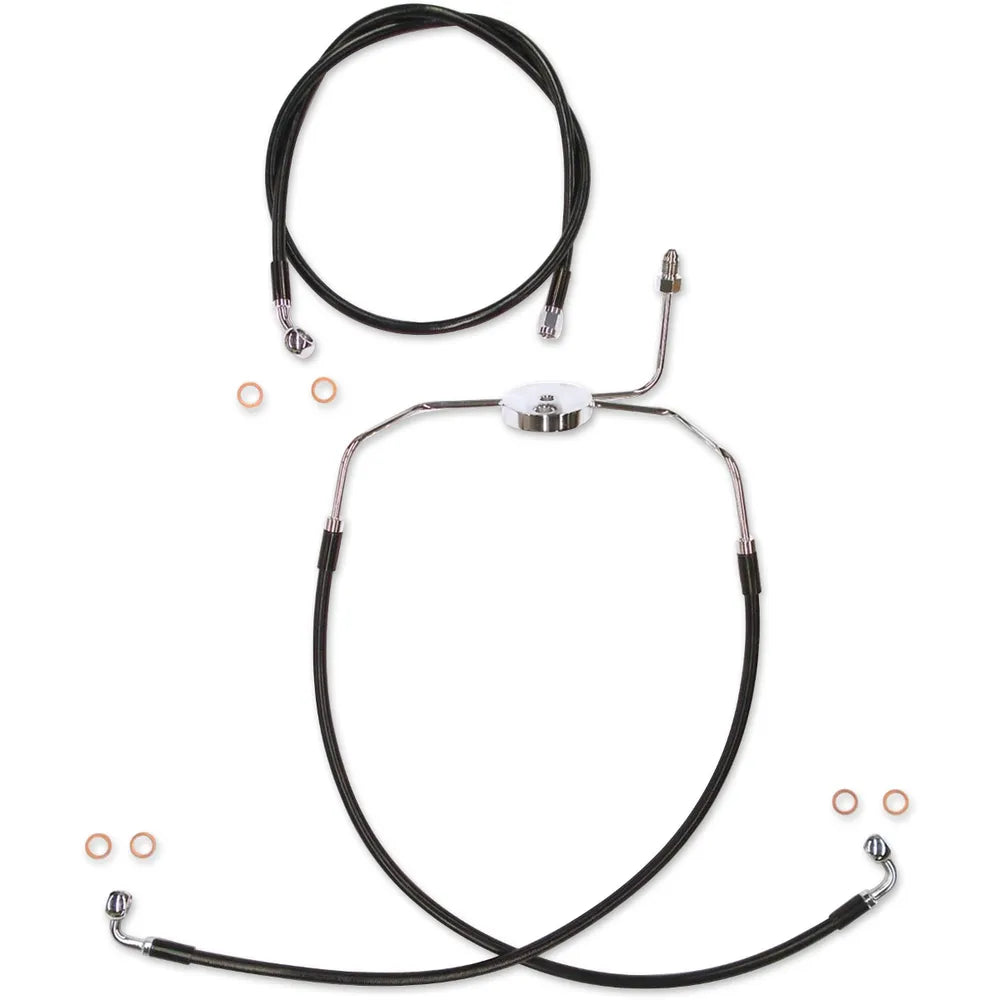 Kit de línea de freno delantero XR de acero inoxidable Extreme Response - Kit de línea de freno - XR - Negro