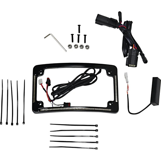 All in One License Plate Frame - Black