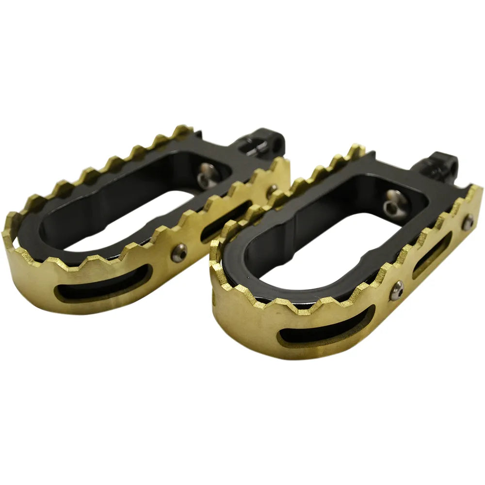 BMX Footpegs - Black/Brass