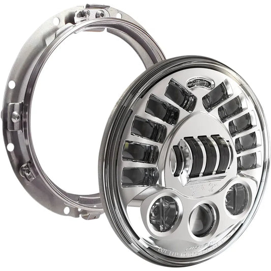 Adaptive Headlight with Mount - 7" - Chrome