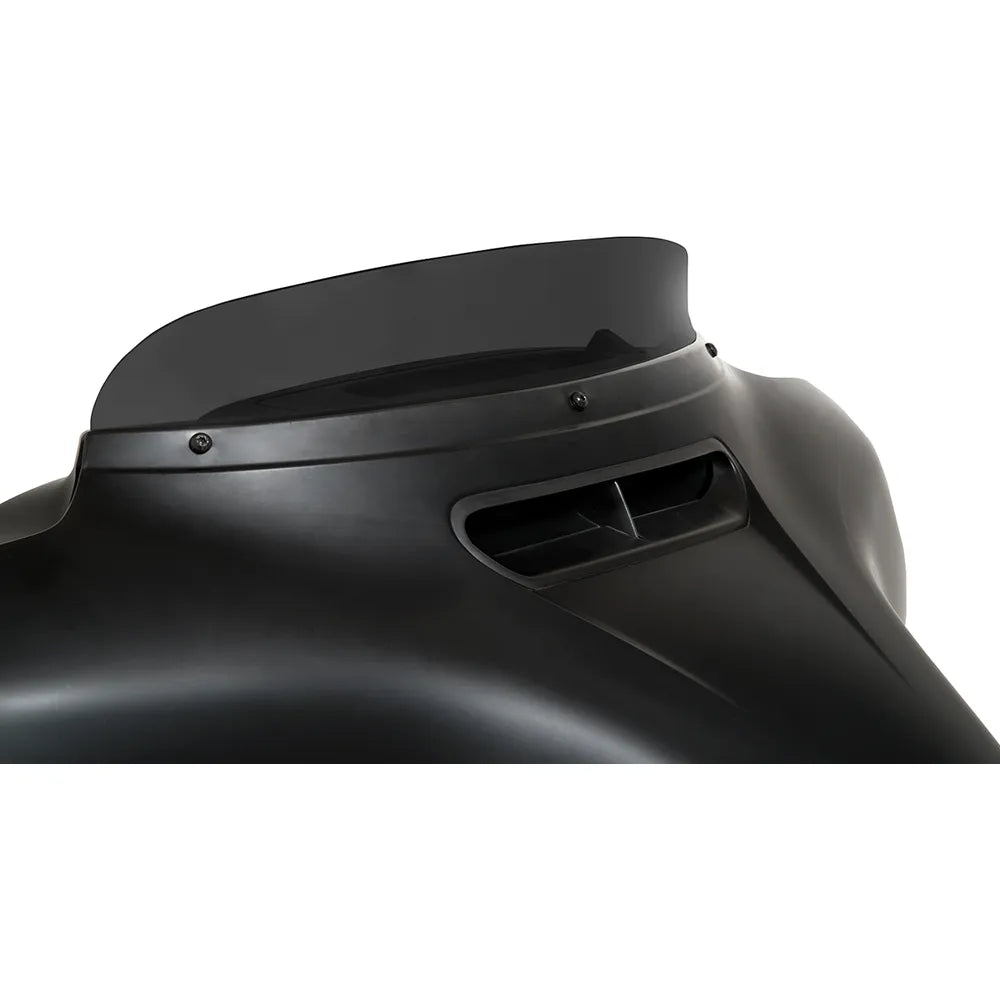 Parabrisas con alerón Batwing - Protector de alerón - 3" - Humo negro oscuro - FLH