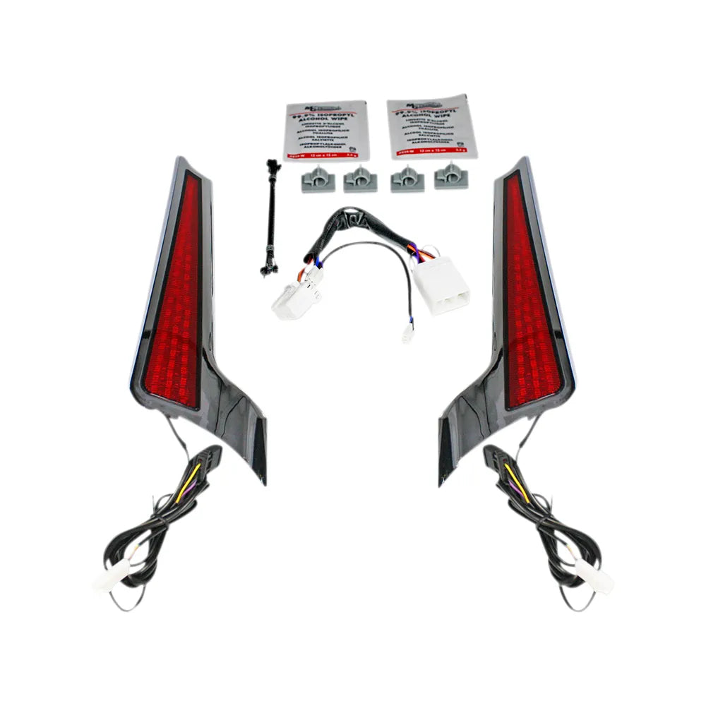 Fascia LED Light Panels - Chrome/Red