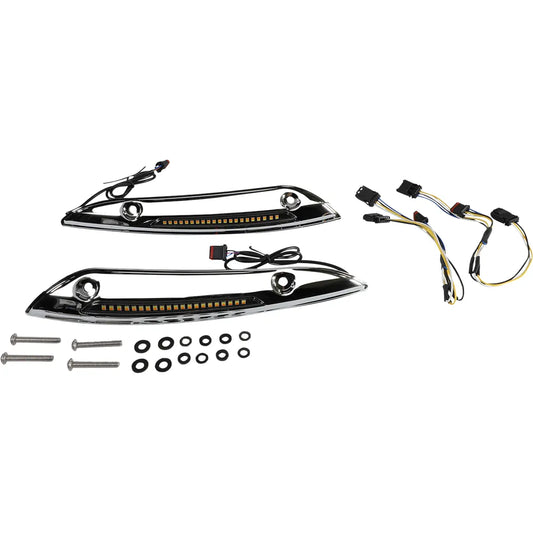 Windshield Trim - Sequential Turn Signal - Chrome
