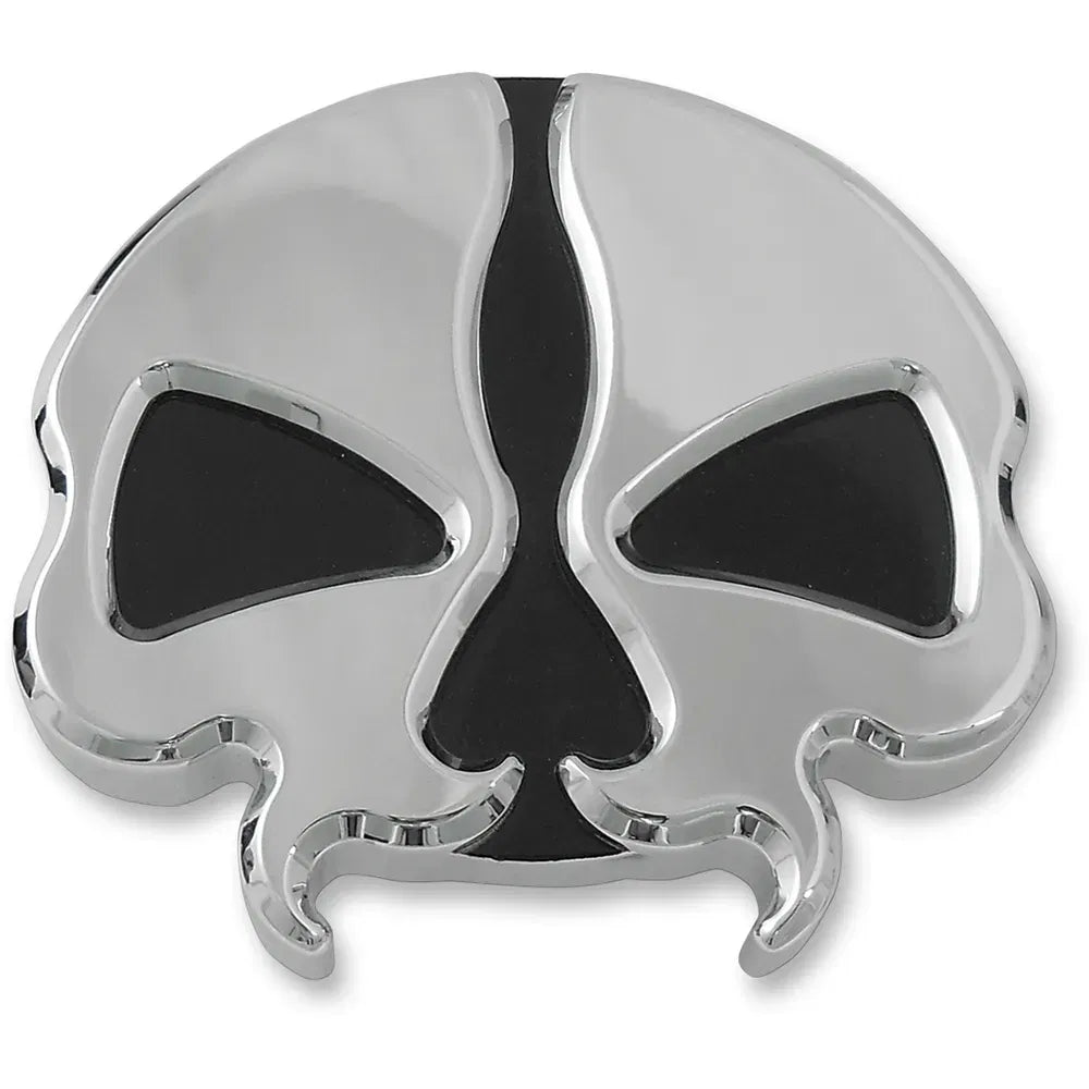 Vented Split Skull Gas Cap - Chrome