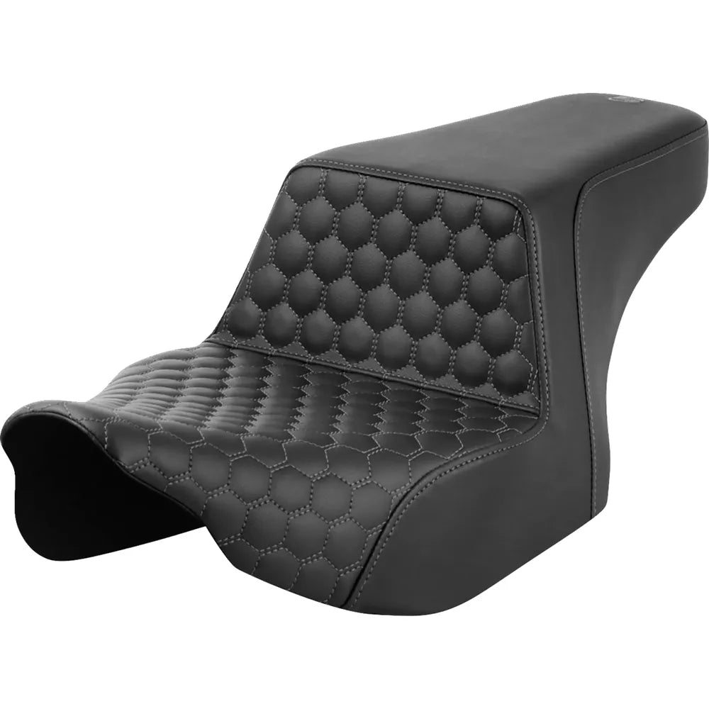 Asiento elevado en forma de panal - Asiento elevado - Delantero en forma de panal - Costuras grises - FL '23-'24