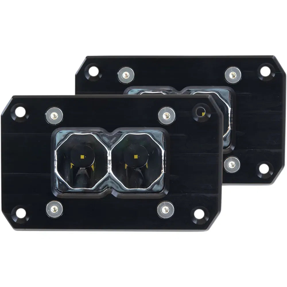 LED Light Bar - 2" Flush Mount Pair - Flood