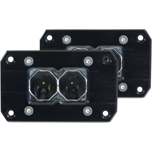 LED Light Bar - 2" Flush Mount Pair - Flood
