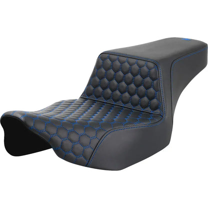 Asiento elevado tipo panal - Asiento elevado - Alcance extendido - Panal delantero - Costura azul - FL '23-'24