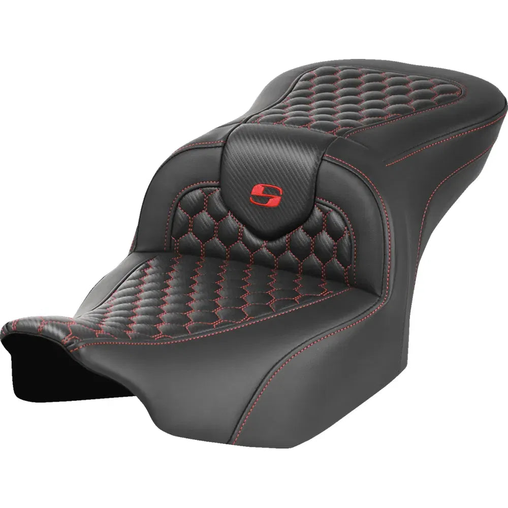 Asiento Honeycomb Roadsofa™ - Asiento Roadsofa™ - sin respaldo - Honeycomb - Punto rojo - FLTR/FLHX '23-'24
