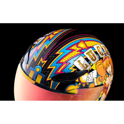 Casco ICON Domain Lucky Lid 4 - Rojo