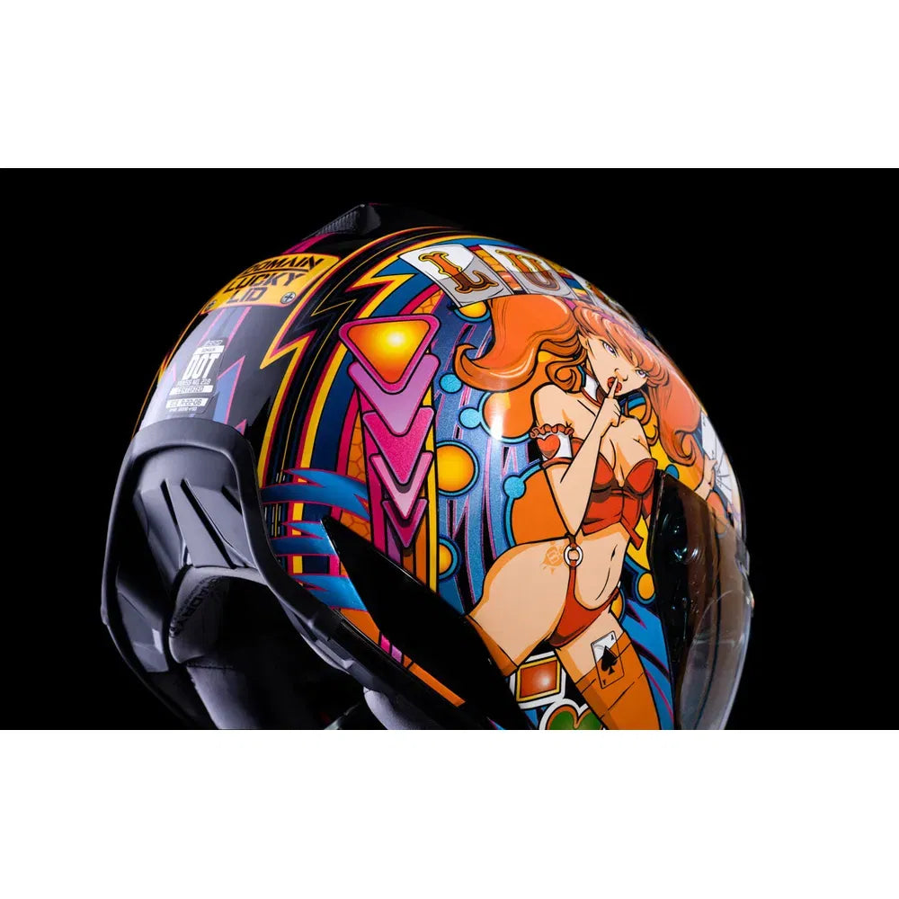 Casco ICON Domain Lucky Lid 4 - Rojo