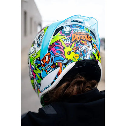 Casco Icon Ultraflite Doodle 3 MIPS - azul