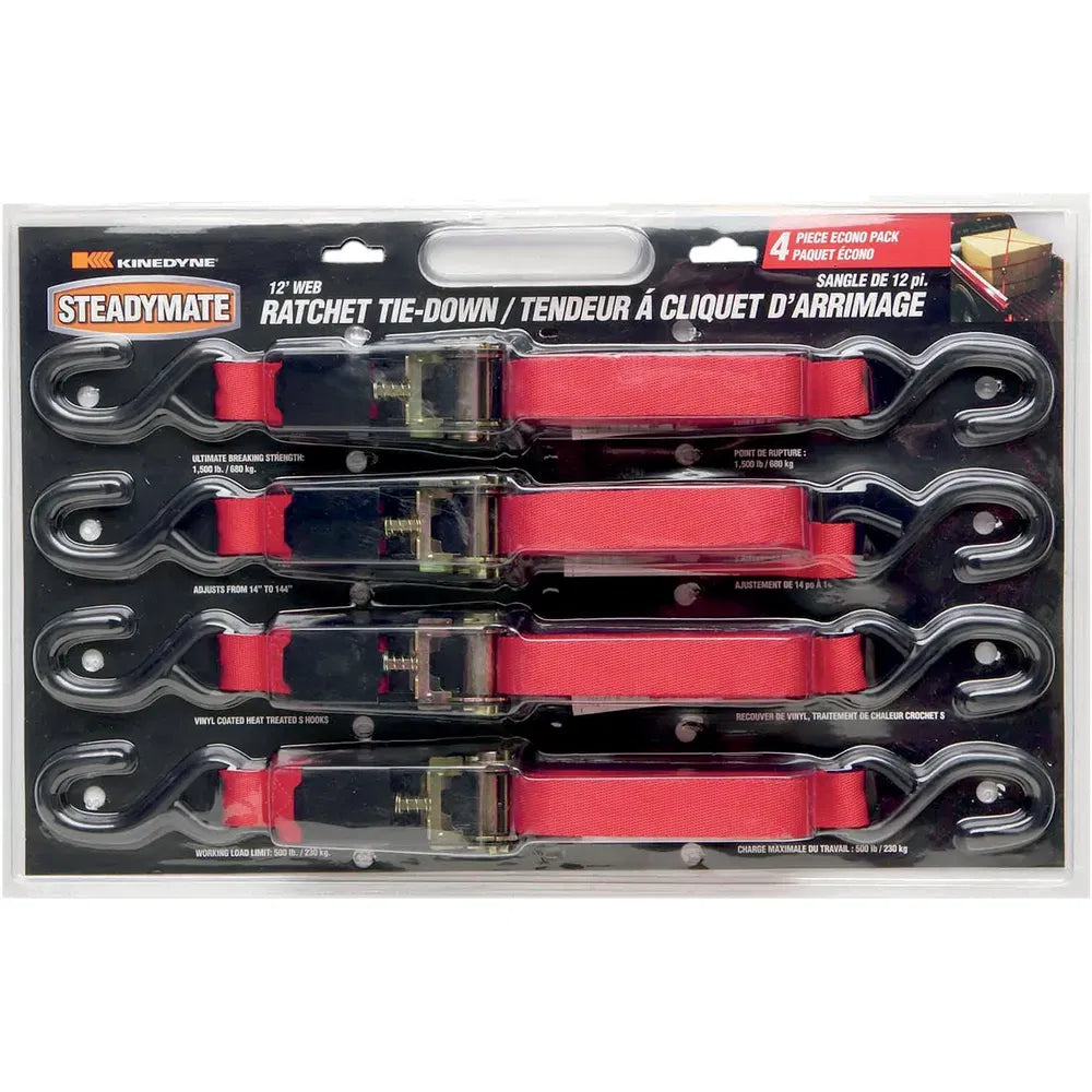 Ratchet Tie-Down - 4 Pack
