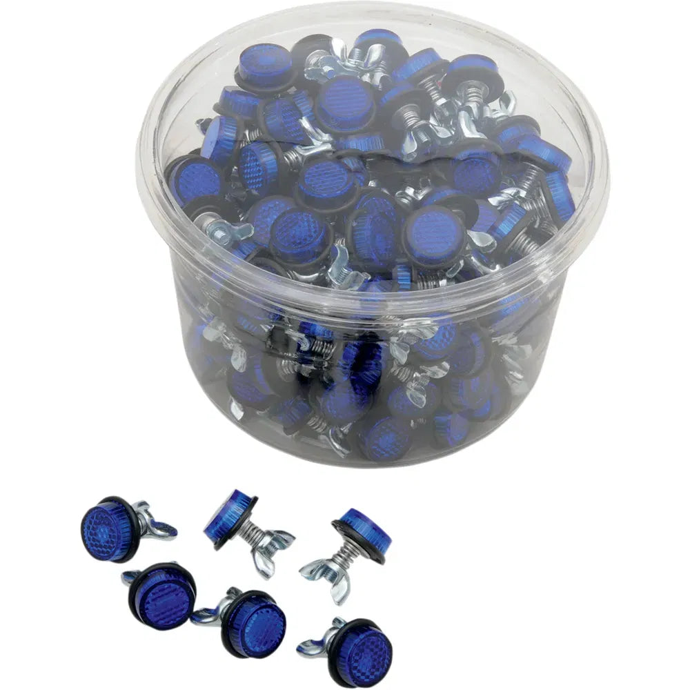 License Plate Reflectors - 150ct Tub - Blue