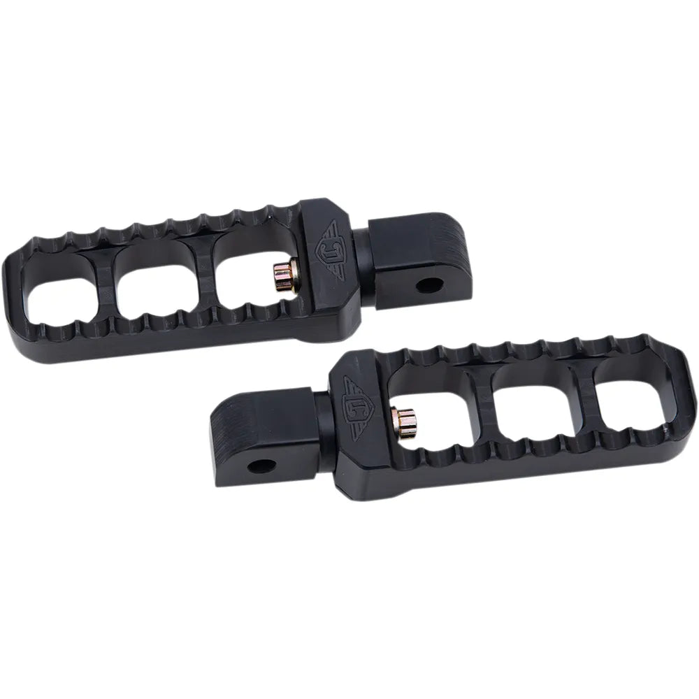 Passenger Peg - Serrated - Black - Narrow