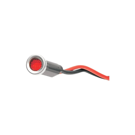 Snap-In Indicator Light - Red - Stainless Steel Bezel
