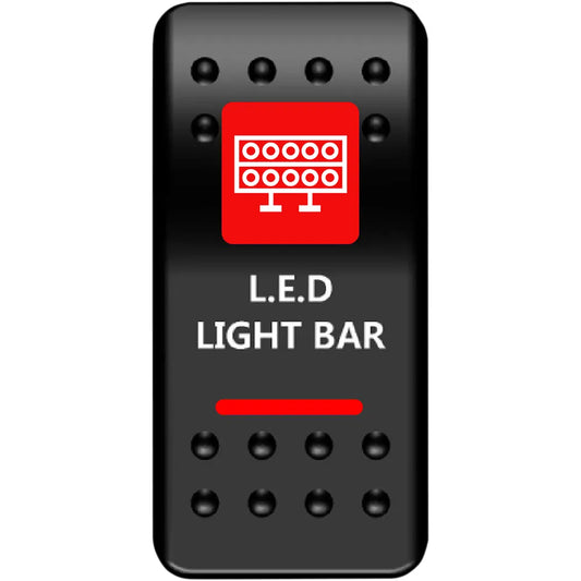 Rocker Switch - Lightbar - Red