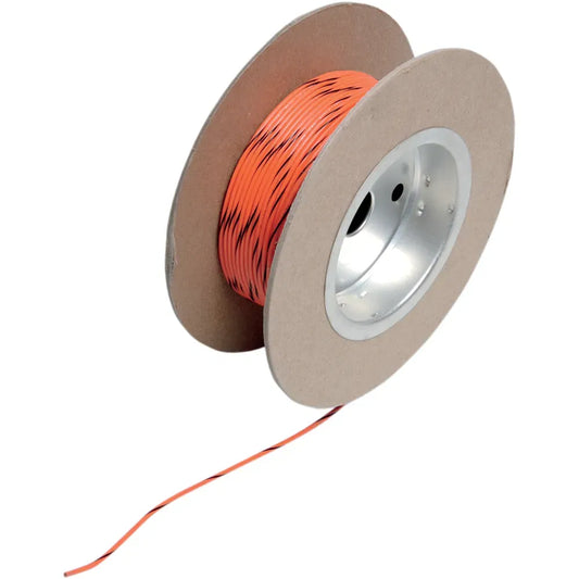 100' Wire Spool - 18 Gauge - Orange/Black