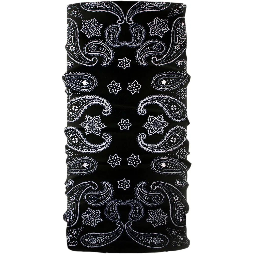 Black Paisley Neck Tube