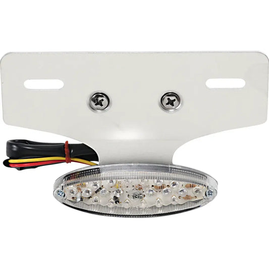 Taillight/License Plate Mount - Cat Eye -Clear Lens - Red LED