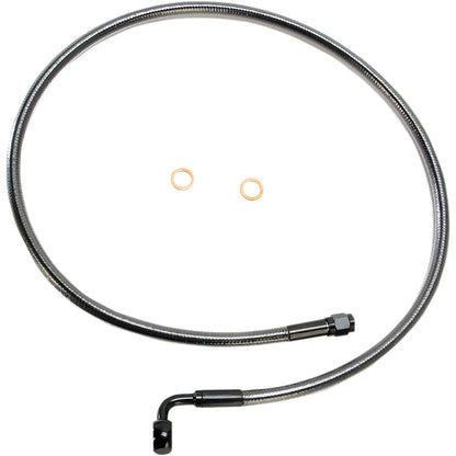 Kit de línea de freno delantero específico para ABS Designer Series de longitud alternativa - Línea de freno - 10 mm-90° - 34" - Black Pearl