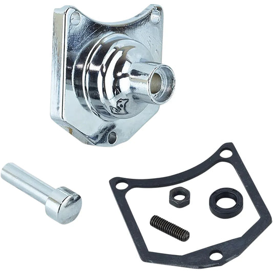Solenoid End Cover - Starter Button - Chrome