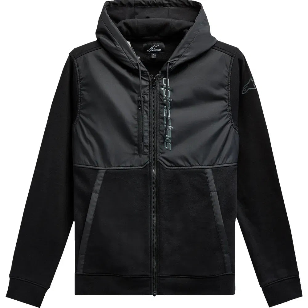 Sudadera con capucha y cremallera alineada