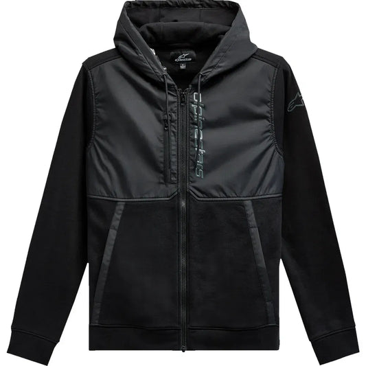 Sudadera con capucha y cremallera alineada