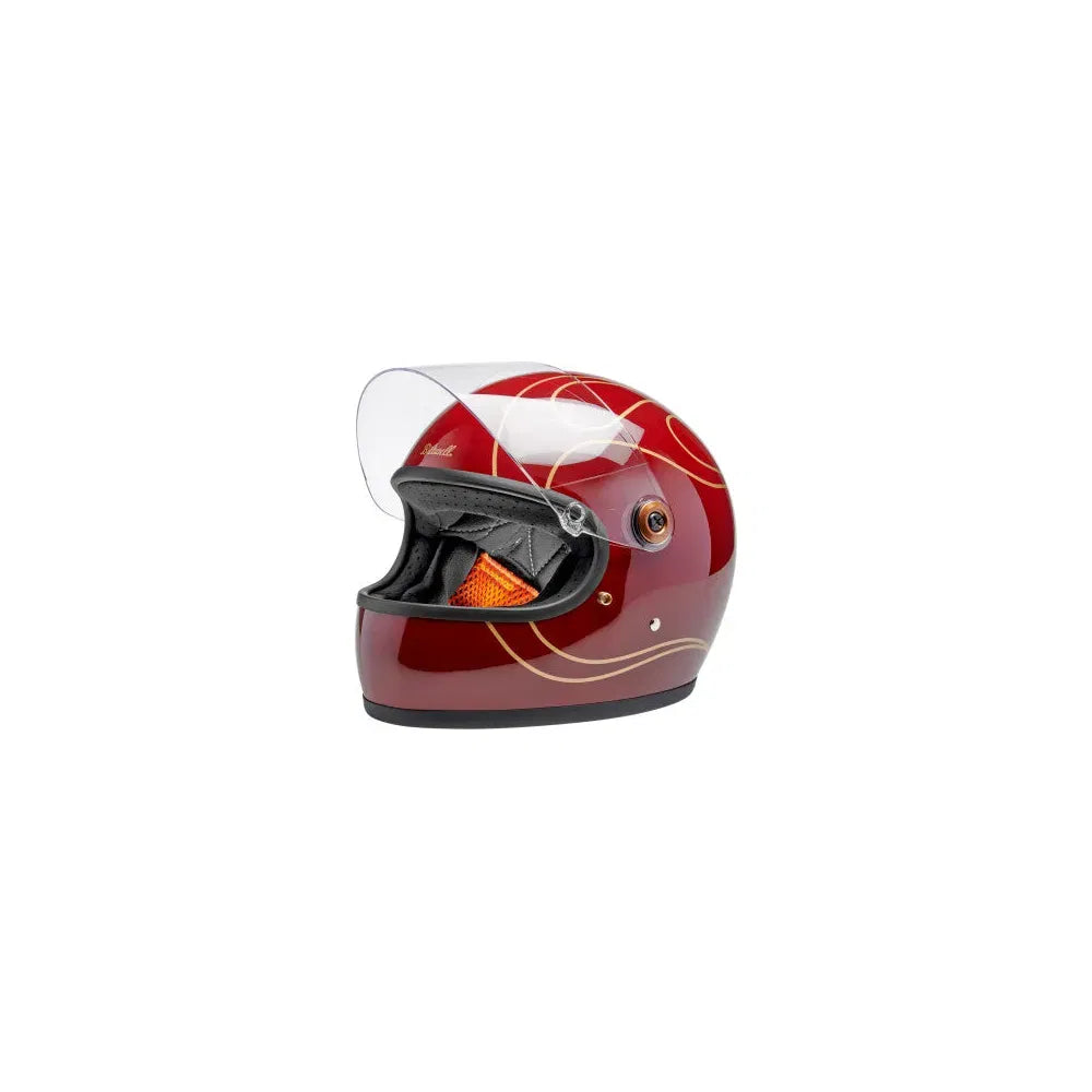 Casco Biltwell Gringo S Flamas -  Gloss Garnet Red