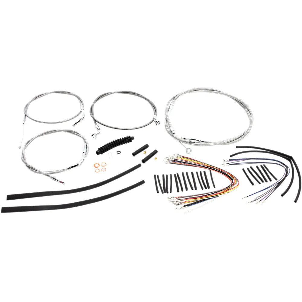 Kit de instalación de manillar XR - Kit de instalación de manillar XR - Perchas para monos de 15"-17" - FLST '07-'10 - Acero inoxidable