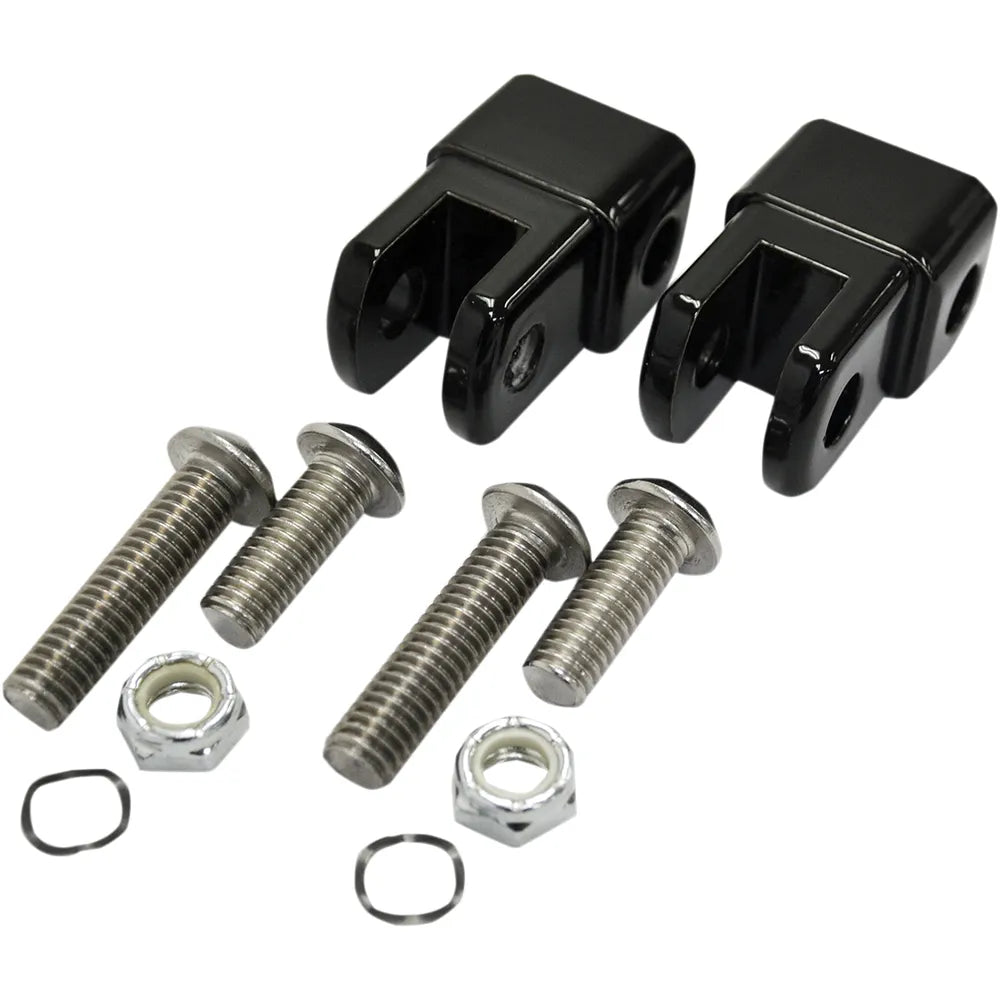 Male Footpeg Adapters - Black
