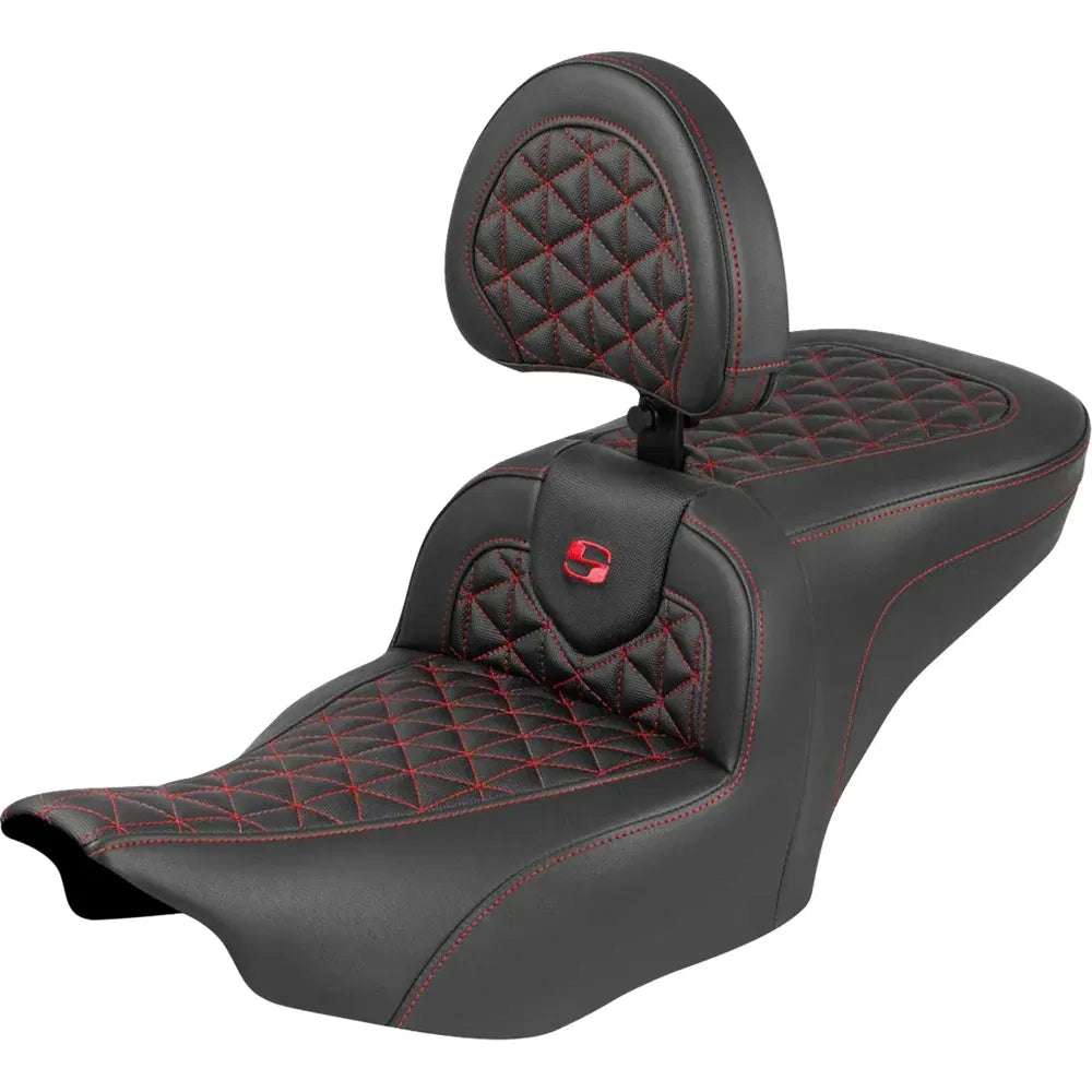 Asiento de alcance estándar Roadsofa™ - Asiento Roadsofa™ - con respaldo - Costura roja - FLH/FLT '23-'25
