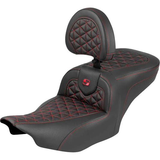 Asiento de alcance estándar Roadsofa™ - Asiento Roadsofa™ - con respaldo - Costura roja - FLH/FLT '23-'25