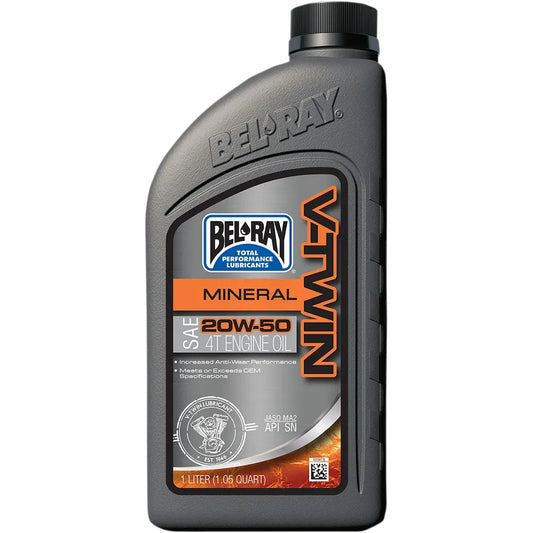 Aceite mineral de motor V-Twin Bel-Ray 20W-50