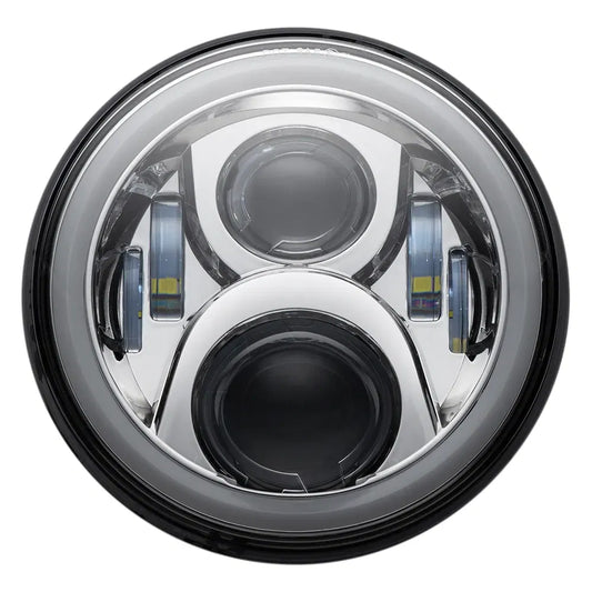 Headlamp - 7" - LED - Chrome