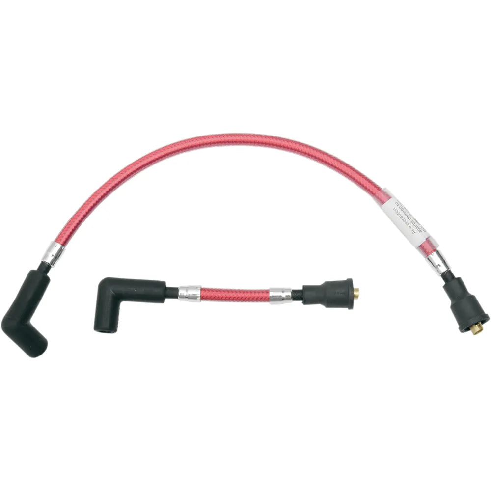 Cable trenzado de bujía - Cables de bujía - Rojo manzana caramelo - FX/FL '65-'99