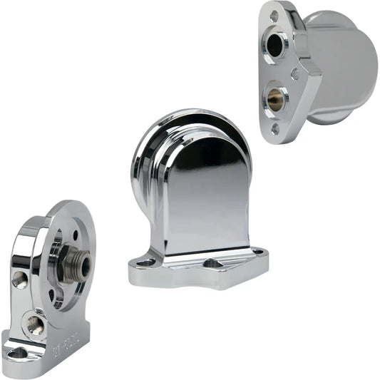 Oil Filter Mount - Chrome