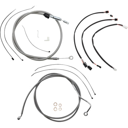 Kit de instalación de manillar XR - Kit de instalación de manillar XR - Perchas para monos de 12"-14" - FLHR '21-'22 - Acero inoxidable/cromo