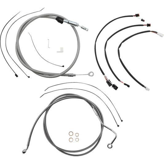 Kit de instalación de manillar XR - Kit de instalación de manillar XR - Perchas para monos de 12"-14" - FLHR '21-'22 - Acero inoxidable/cromo
