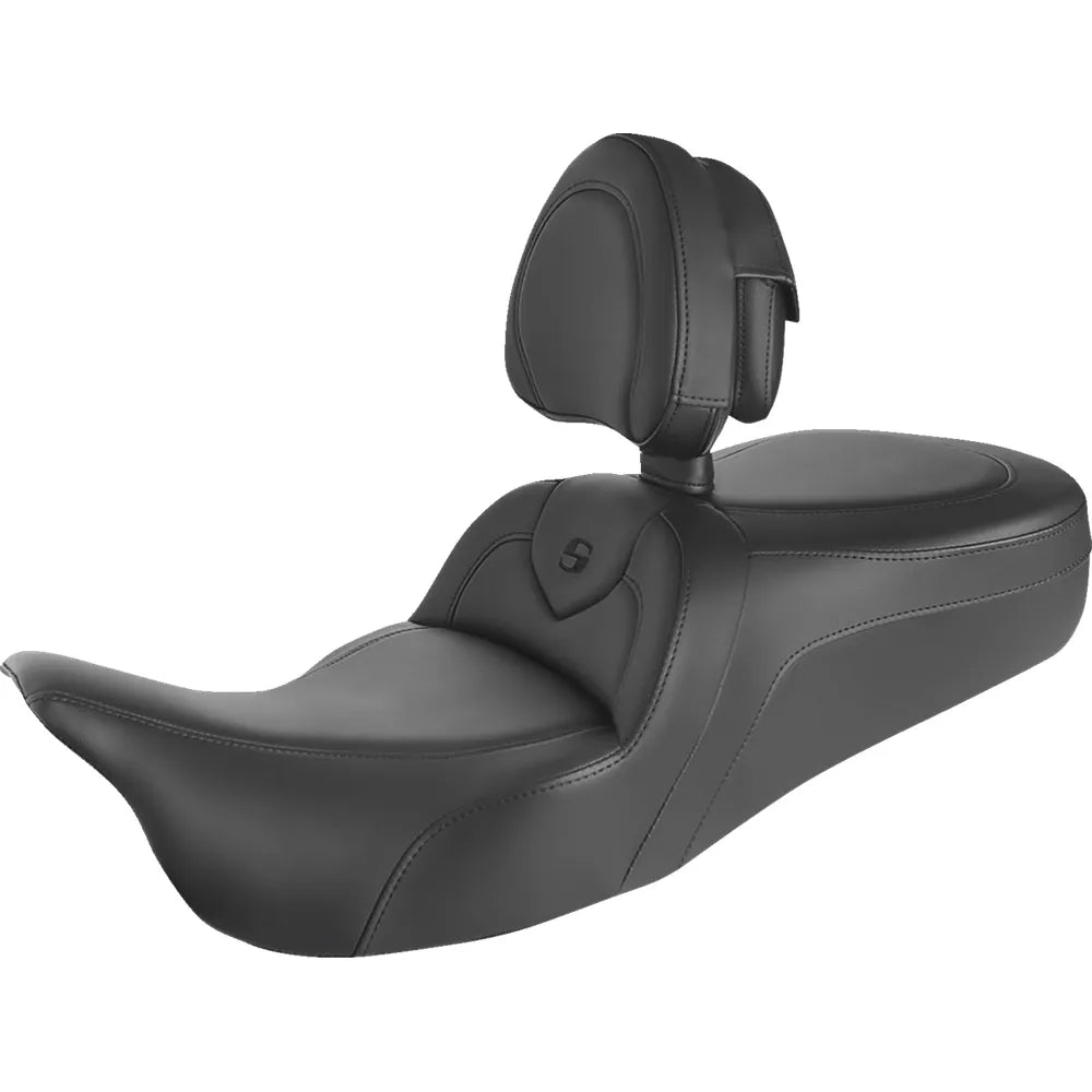 Asiento RoadSofa™ para triciclos - Asiento RoadSofa™ - Con respaldo - Negro con costuras negras - FL '09-'24