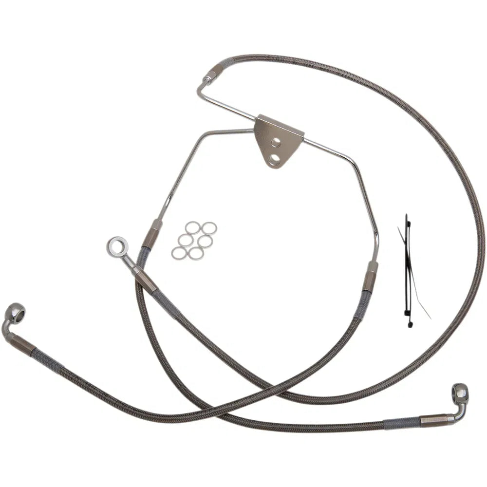 Brake Line - Front - +10" - Touring - Stainless Steel