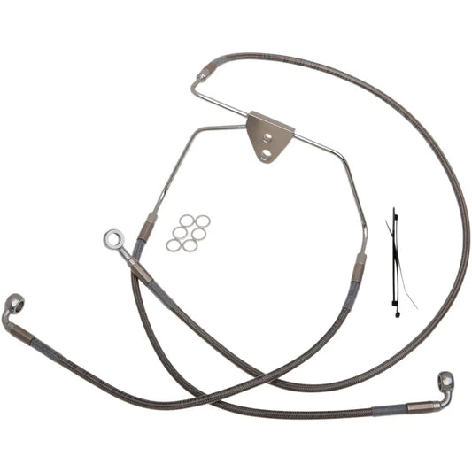 Brake Line - Front - +10" - Touring - Stainless Steel