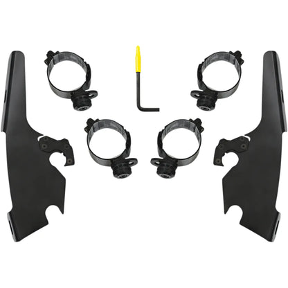 Kit de montaje completo con bloqueo de gatillo para parabrisas Fats/Slim - Kit de montaje Fats/Slim - Negro - FLFB