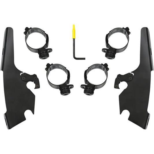 Kit de montaje completo con bloqueo de gatillo para parabrisas Fats/Slim - Kit de montaje Fats/Slim - Negro - FLFB