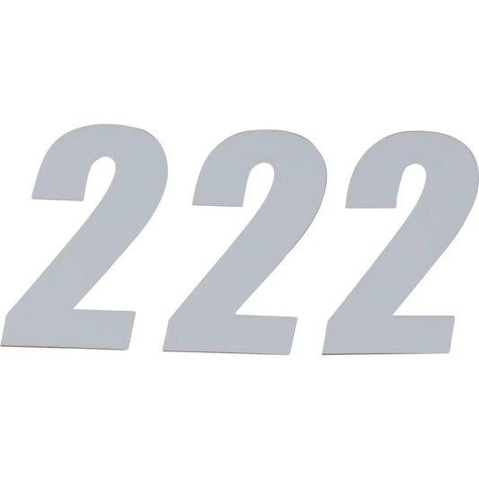 SX Plate Number - #2 - White - 6"