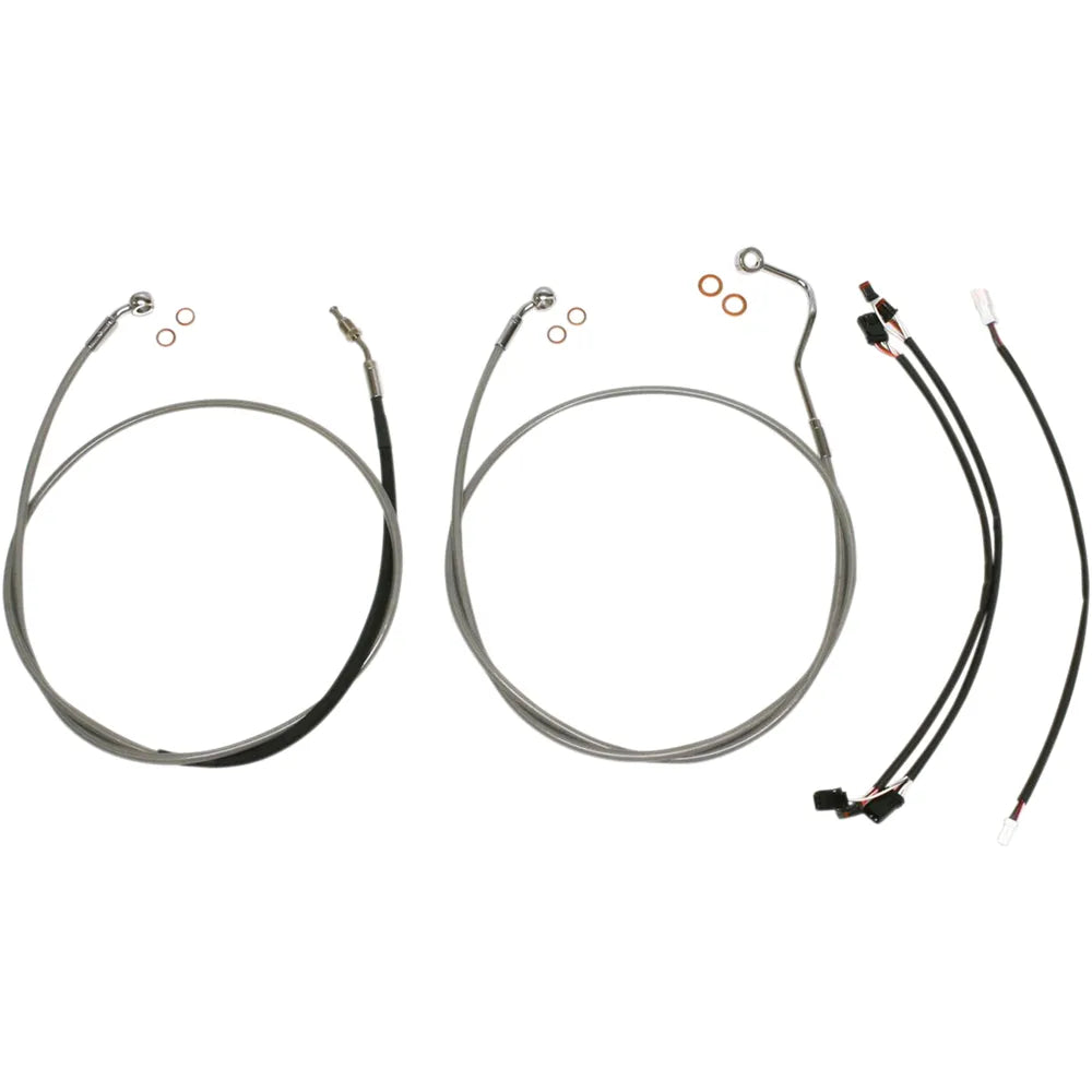 Kit de instalación de manillar XR - Kit de instalación de manillar XR - Colgadores Ape de 12"-14" - FLH '17-'20 - Acero inoxidable/cromo