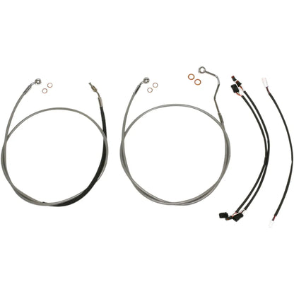 Kit de instalación de manillar XR - Kit de instalación de manillar XR - Colgadores Ape de 12"-14" - FLH '17-'20 - Acero inoxidable/cromo
