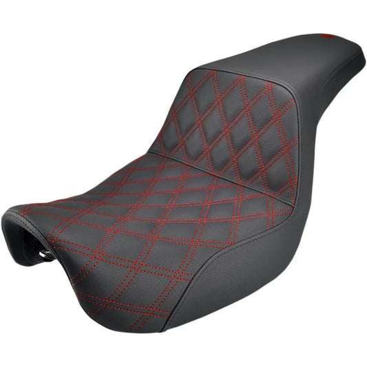Step Up Seat - Lattice Stitched - Red Stitched - Dyna