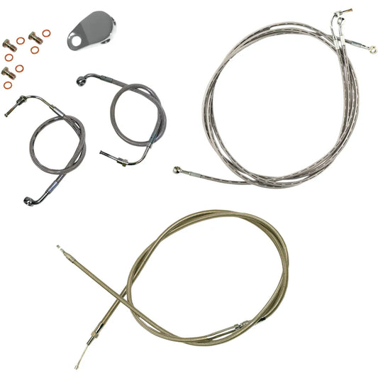 Standard Stainless Braided Handlebar Cable/Brake Line Kit For 12" - 14" Ape Hanger Handlebars60067713